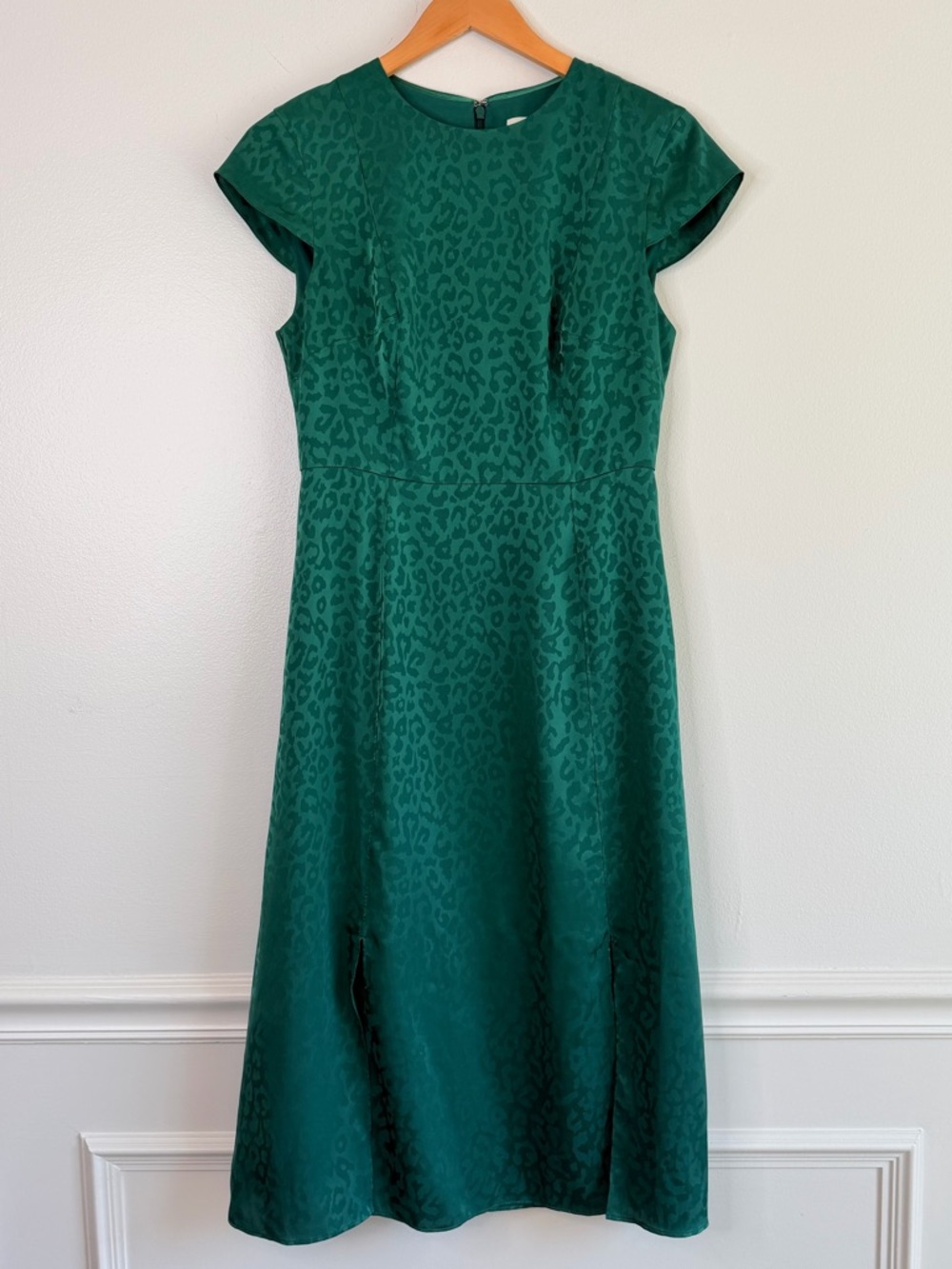 NEW Ted Baker Bellana Emerald Jaquard Leopard Dress TB Size 1 US Women’s Size 4 - Picture 6 of 15